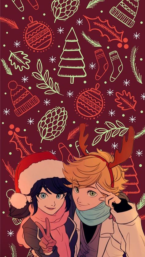 Miraculous Christmas Wallpaper, Wallpaper Corner, Miracules Ladybug, Miraculous Christmas, Miraculous Ladybug Christmas, Thanksgiving Wallpaper, Miraculous Wallpaper, Miraculous Ladybug Memes, Miraculous Ladybug Wallpaper