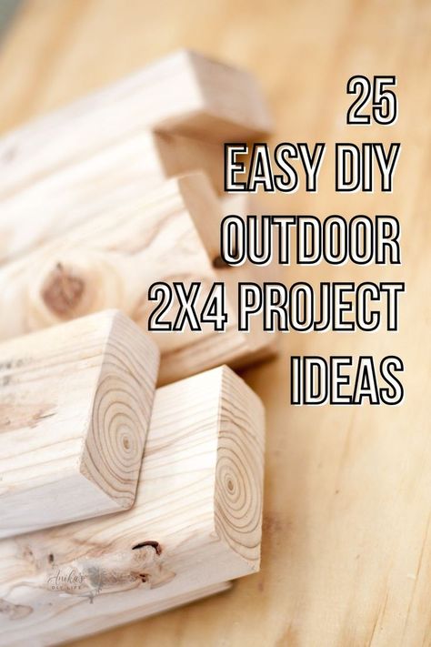 Easy to build, built to last, amazing ideas for outdoor 2x4 projects. This list of 25 outdoor 2x4 projects has everything for your outdoor living space! #anikasdiylife Outdoor 2x4 Projects, Projects With 2x4 Wood, 2x4 Furniture Diy, 4x4 Scrap Wood Projects Diy, Things To Make With 2x4 Wood, 2x4 Projects Diy Outdoor, 2x4 Outdoor Furniture, Wood Crafts To Make And Sell, 1x3 Wood Projects