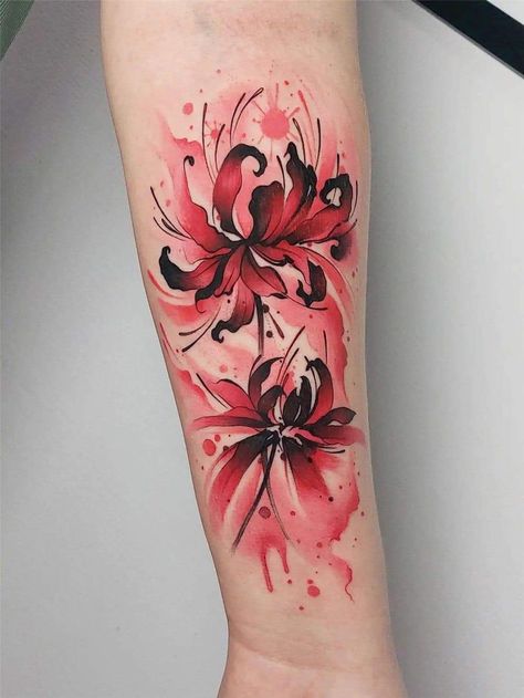 Rebirth Tattoos, Jam Tattoo, Red Flower Tattoos, Mother Tattoos For Children, Watercolor Tattoo Ideas, Fox Tattoo Design, Small Shoulder Tattoos, Blue Rose Tattoos, Floral Tattoo Sleeve