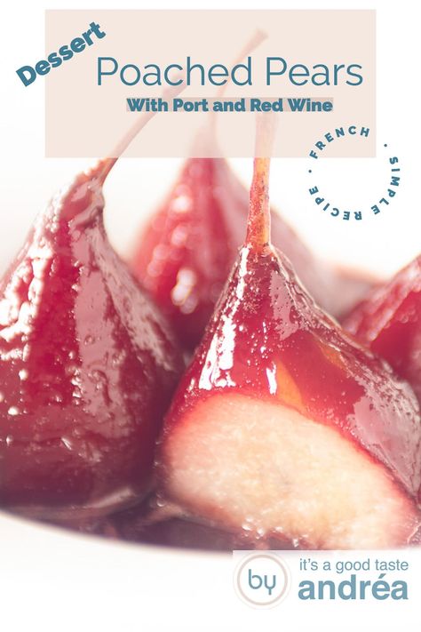 Stewed Pears, Wine Syrup, Wine Poached Pears, Pear Dessert, Tenderloin Roast, Best Christmas Recipes, Simple Dessert, Poached Pears, Pear Recipes