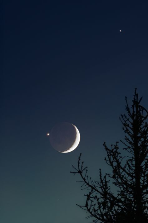 “Moon With Venus, and Jupiter” Luna Moon, Shoot The Moon, Moon Pictures, Moon Photography, Good Night Moon, Moon Rise, Wow Art, Beautiful Moon, Moon Magic