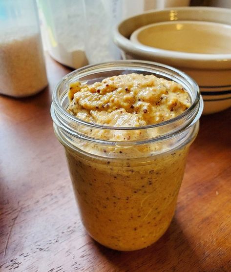 How to Make Fermented Spicy Mustard | The Ealy Homestead Fermented Mustard, Homemade Mustard, Yellow Mustard Seeds, Mustard Recipe, Spicy Mustard, Fermentation Recipes, Homemade Condiments, Dry Mustard, Beneficial Bacteria