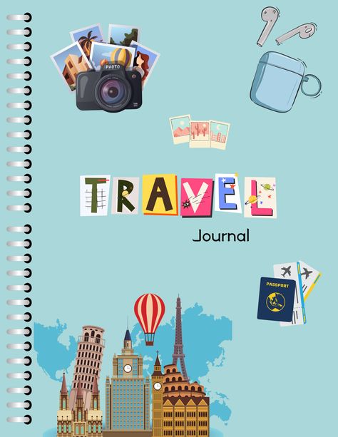 Travel Journal Cover for you dear ☘️ Stay tuned and follow for more 💫 #cover #planner #journal #traveljournal #travel #2024 Dubai Journal, Diary Cover Design, Travel Book Design, Travel Journal Cover, Project Cover Page, Travel Journal Pages, Notes Book, Travel Life Hacks, Travel 2024