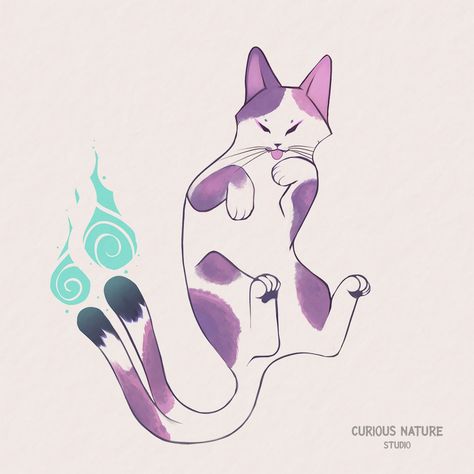 All Posts • Instagram Nekomata Character Design, Nekomata Tattoo, Nekomata Oc, Two Tailed Cat, Nekomata Yokai, Cool Mythical Creatures, Cat Poses, Neko Cat, Art Study