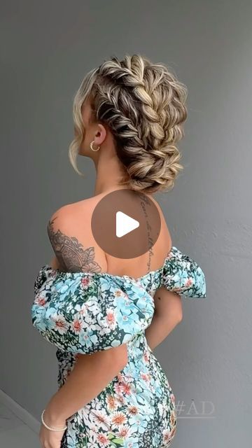 Shakhzoda Tapilova  “Shayla “🇺🇸🇺🇿 on Instagram: "Braids X Updo 🫶🏻
I partnered with @saloncentric for this post . 
Products :
Big @sexyhair Powder Play Lite for volume and texture , Get layered for detailing and hold , Healthy Smooth and Seal for taming flyaways. 
Hair donut , 2” Bobby pins and all my #sexyhair favorites are available at Salon Centric . #saloncentricpartner 
Hair | Make up @samirasjewelry 
Model @makenadiaz 
.
.
.
.
.
.
.
.
#haireducation #hairtutorial #bridalhair #weddinghair #hairvideos #sexyhairpartner #hairgoals #hairinspo #updo #braidedupdo #hairbrained #hairideas #hairfashion #hairtrends #braidstyles #napleshairstylist #naplesflorida" Braided Hairstyles Layered Hair, Updos For Medium Length Hair With Braid, Short Hair Updo With Braid, Bubble Braid Updo Hairstyles, Disney Updo Hairstyles, Dutch Braid Updo Wedding, Hair Up With Braids, Braids For Medium Length Hair Easy, Updo With Layered Hair