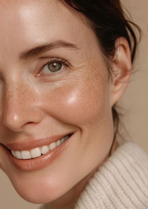 Middle age woman with no makeup smile skin adult. | premium image by rawpixel.com / Pinn Middle Age Makeup, Middle Age Woman, Face Aging, Natural Smile, No Make Up, Middle Aged Woman, About Skincare, Skin Care Business, Skin Aesthetics