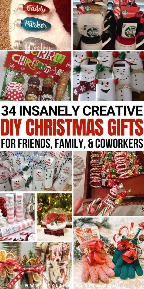 DIY Christmas gift ideas Office Xmas Gifts, Diy Christmas Gifts For Coworkers, Christmas Gift Ideas For Friends, Work Christmas Gifts, Diy Christmas Gifts For Kids, Diy Christmas Gifts For Friends, Office Christmas Gifts, Boss Christmas Gifts, Employee Christmas Gifts