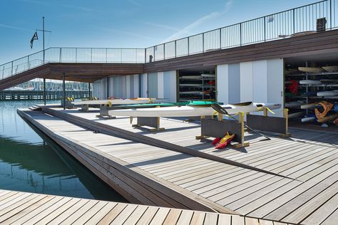 The Floating Kayak Club,© Søren Aagaard Dragon Boating, Boathouse Design, Wooden Kayak, White Water Kayak, Arch Building, Group 8, Rowing Club, Canoe Club, Barbecue Area