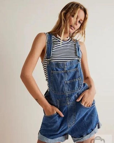 Get ready to rock the summer in style with our best-selling Cotton Denim Overall Shorts! These shorts are a must-have for your wardrobe, offering a trendy and versatile look. Cotton Denim Overall Shorts Hit the link in our bio to shop now! 🛍️ Denim Overall Shorts, Free People Romper, Style Overalls, Denim Overalls Shorts, Loungewear Jumpsuit, Blue Denim Shorts, Elegant Dresses Long, Denim Overalls, Cute Sweaters