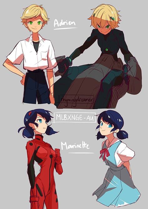 ADRIEN AND MARIONETTE AS ASUKA AND SHINJI Ladybug Und Cat Noir, Marinette Et Adrien, Ladybug Art, Ladybug And Cat Noir, Ladybug Wallpaper, Miraculous Ladybug Oc, Miraculous Ladybug Memes, Ladybug Anime, Miraculous Ladybug Fanfiction