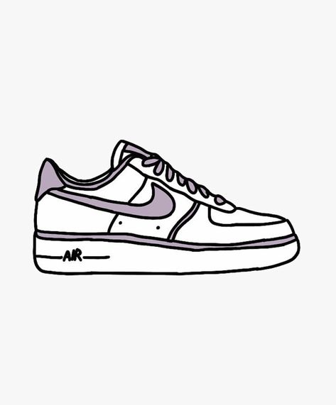 ArtCreations By Nini 🖌 • Air Force 1 Custom Digital 🖥🎨 Sneaker Drawing, Nike Drawing, Jordan Painting, Sneakers Drawing, Preppy Stickers, Indie Drawings, Sneaker Art, Shoes Drawing, Drawing Simple