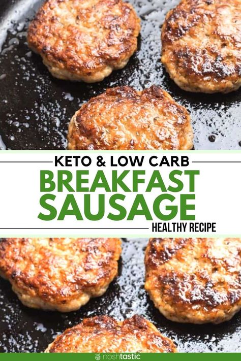 Easy Keto Sausage recipe, perfect for breakfast, lunch, or dinner. Very quick to cook the patties in a skillet, made with homemade Italian seasoning blend. Also works for low carb, paleo, whole 30, clean eating, gluten free diets. www.noshtastic.com Italian Sausage Recipes Easy, Italian Seasoning Blend, Keto Sausage Recipe, Easy Sausage Recipes, Homemade Italian Seasoning, Keto Italian, Quick Keto Breakfast, Homemade Breakfast Sausage, Keto Sausage