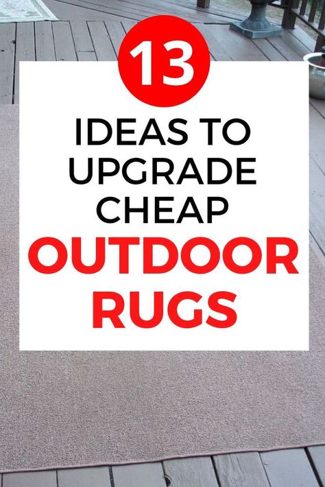 Diy Outdoor Porch, Home Depot Rugs, Rug Makeover, Outdoor Porch Decor, Outdoor Rugs Cheap, Small Space Inspiration, Monogram Painting, Patio Rug, Budget Home Decorating