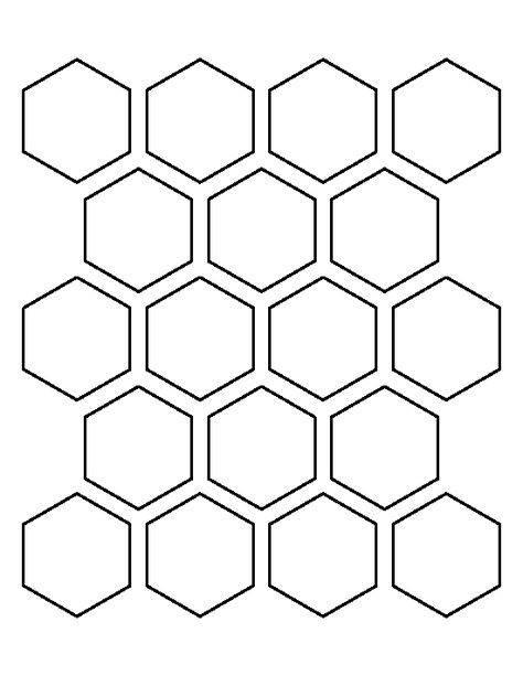 2 inch hexagon pattern. Use the printable outline for crafts, creating stencils, scrapbooking, and more. Free PDF template to download and print at http://patternuniverse.com/download/2-inch-hexagon-pattern/ 2 Inch Hexagon Template Free Printable, Hexagon Printable Template, Hexagon Shape Design, Hexagon Template Free Printable, Hexagon Pattern Template, Hexagon Pattern Tattoo, Bee Patterns Printable, Hexagon Drawing, Hexagon Printable