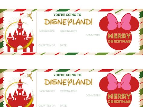 Christmas Disney tickets – Google Drive Disney Trip Reveal, Disney Printables Free, Printable Tickets, Disney Tickets, Disney World Christmas, Disney World Tickets, Christmas Date, Disney Printables, Christmas Disney