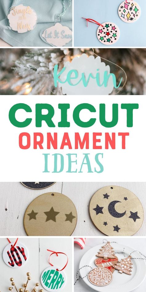 These DIY Cricut Christmas ornaments are so easy to make and customize to match your holiday decor. Get crafty for Christmas. Cricut Ceramic Ornaments Diy, Easy Personalized Ornaments, Cricket Christmas Ornament Ideas, Cricut Wooden Ornaments, Personalized Diy Ornaments, Diy Christmas Ornaments With Cricut, Diy Ornaments Cricut, Christmas Ornaments Diy Cricut, Diy Name Ornaments