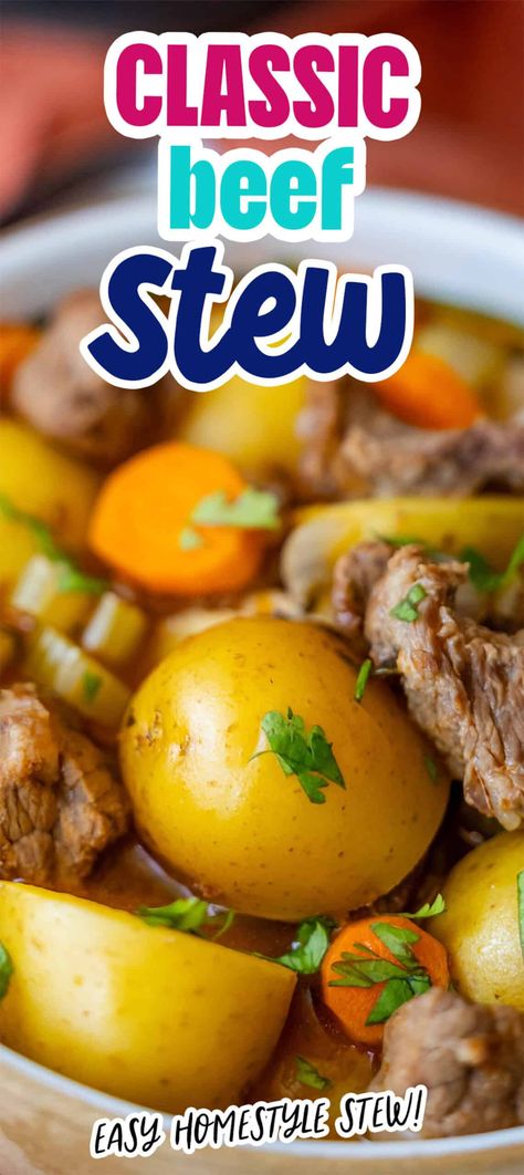 Classic Beef Stew Ree Drummond Beef Stew, Beef Stew With Roast Meat, Easy Stew Beef Recipes, The Best Beef Stew Ever, Recipes With Stew Meat Beef, Recipes With Beef Stew Meat, Recipes Using Beef Stew Meat, Simple Beef Stew Recipe, Best Beef Stew Ever