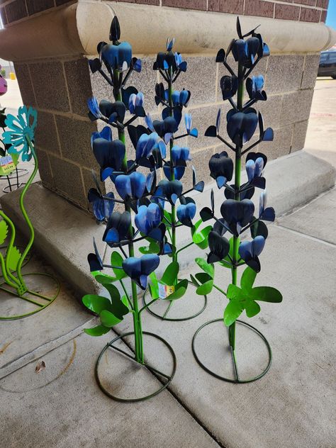 Blue Bonnet, Backyard Diy, Blue Bonnets, Silk Flower, Bright Lights, Diy Backyard, Shower Decorations, Baby Shower Decorations, Silk Flowers