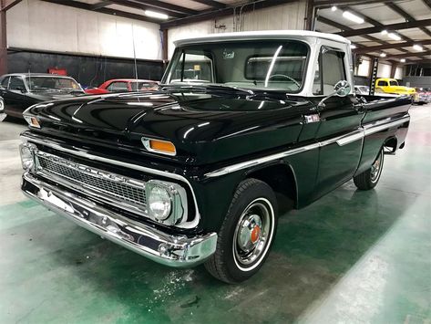 Chevy C10 For Sale, Factory Style Interior, 1965 Chevy C10, C10 For Sale, Sport Truck, Black Truck, C10 Chevy Truck, Custom Pickup Trucks, C10 Trucks