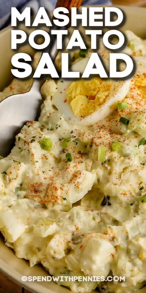 Mashed Potato Salad, Best Potato Salad Recipe, Leftover Potatoes, Potato Salad With Egg, Instant Mashed Potatoes, Creamy Potato Salad, Shredded Carrots, Sour Cream Recipes, Leftover Mashed Potatoes