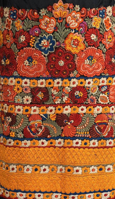 Apron Date: ca. 1920 Culture: Hungarian (Matyó) Medium: silk, cotton http://www.metmuseum.org/Collections/search-the-collections/158313 Hungarian Matyo Embroidery, Cultural Embroidery, Reverse Chain Stitch, Hungarian Culture, Braided Chain Stitch, Hungarian Embroidery, Folk Embroidery, Needle Art, Embroidery Inspiration