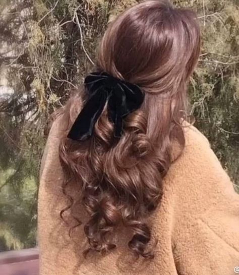 Coquette,hairstyle, soft,ideas, aesthetic Daenerys Hair, Hair Clips Aesthetic, Hairstyles List, Summer Hairstyles For Long Hair, Triangle Hair, Black Velvet Ribbon, Geometric Hair Clip, Hair Clamps, Girls Dp Stylish