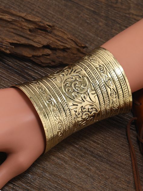 Greek Accessories Jewelry, Gold Cuff Bracelet Women, Greek Jewelry Aesthetic, Golden Cuffs, Metamorphosis Design, Mage Outfit, Cuff Bracelets Gold, Armor Jewelry, Greek Accessories