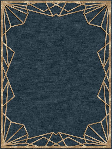 Shards - Navy Gold | Bazaar Velvet | A gorgeous Art Deco style contemporary rug Art Deco Rugs Living Rooms, Contemporary Art Deco Interior, Art Deco Style Interior, Art Deco Carpet, Contemporary Art Deco, Border Rugs, Art Deco Rugs, Art Deco Rug, Shattered Glass