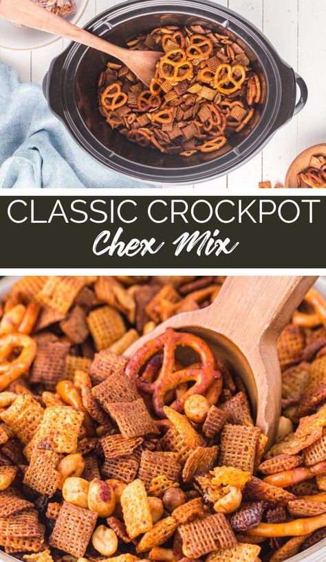 Easy Healthy Trail Mix Recipes, Chex Mix In Crockpot, Classic Chex Mix Recipes, Crockpot Check Mix Easy Recipes, Slow Cooker Chex Mix Recipes, Crockpot Chex Mix Recipes Slow Cooker, Baked Chex Mix Recipes, Chex Mix Recipes Original Crock Pot, Original Chex Party Mix Recipe