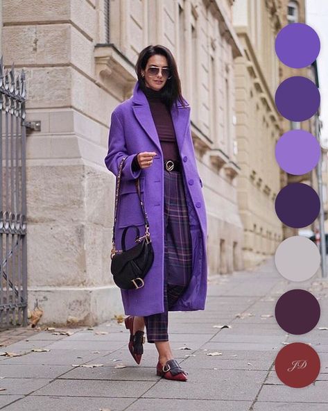 Colourful Style, Colour Combinations Fashion, Color Combos Outfit, Color Blocking Outfits, Color Combinations For Clothes, Purple Outfits, Looks Street Style, Purple Fashion, Colourful Outfits