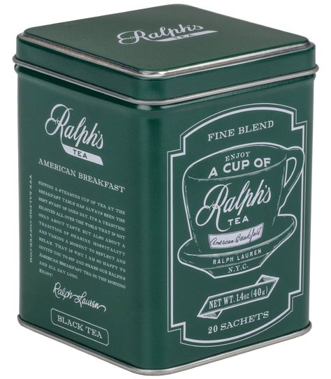 (1) Ralph Lauren Tea - Tin of 20 Sachets - Harney & Sons Fine Teas Harney And Sons Tea, Vintage Tea Tins, Black Tea Blends, Caffeine Free Tea, Boston Tea, American Breakfast, Unique Tea, Tea Brands, Breakfast Tea