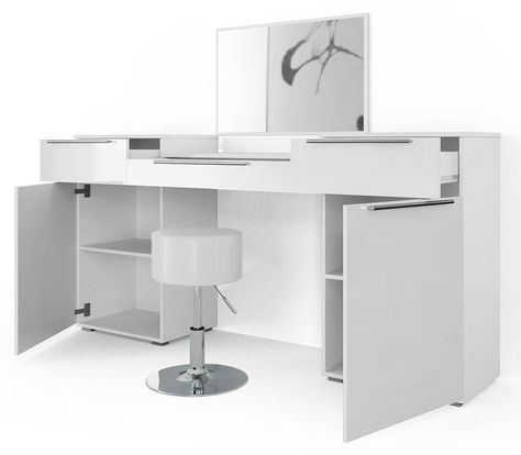 Schminktisch Lilli mit Hocker My New Room, New Room, Corner Desk, Office Desk, Vanity, Desk, Led, Furniture, Home Decor