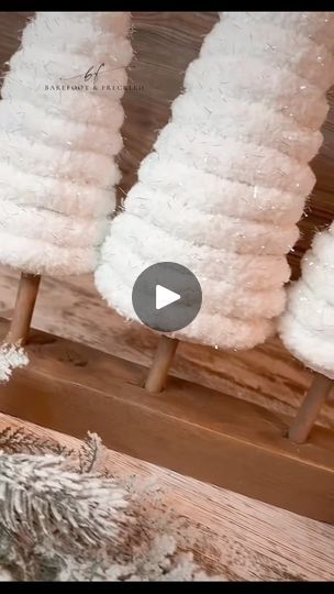 1M views · 13K reactions | Chenille yarn Christmas trees🤍 | Barefoot & Freckled, LLC Chunky Yarn Trees, Chenille Christmas Trees, Anthro Christmas, Steelers Christmas, Christmas Orniments, Diy Natal, Winter Diy Crafts, Yarn Trees, Wire Knitting