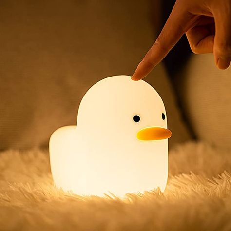 Duck Led Lamp, Kawaii Room Night Lights, Duck Led Light, Cute Tables For Bedrooms, Duck Night Light, Duck Bedroom Decor, Duck Room Ideas, Duck Bedroom, Benson Duck