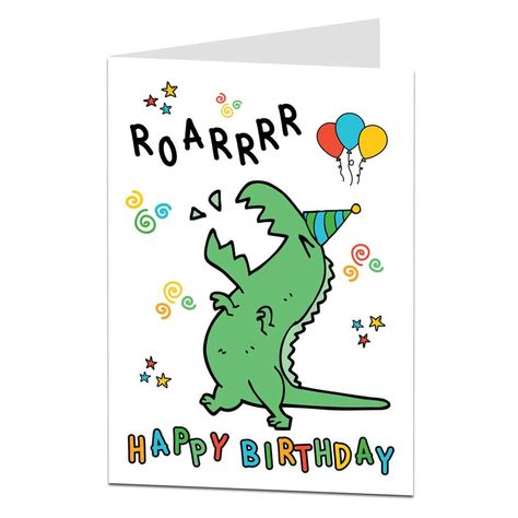 PRICES MAY VARY. 💯 SUPER HIGH QUALITY - Professionally printed on thick 300 gsm card with a matt finish. This dino birthday card for boys is sure to bring a smile to any toddlers face and works perfectly alongside any dinosaur gift . SIZE - A5 (When Folded) lots of space to add your own personal greeting. ENVELOPE - (Included) high quality, with the colour matching the occasion. PACKAGING - Packed in a cellobag. PROFESSIONALLY DESIGNED - Dinosaur Birthday Card For Boys. The card features the im Birthday Card For Boys, Birthday Card For Kids, Dinosaur Birthday Card, Dinosaur Cards, Watercolor Birthday Cards, Birthday Cards For Boys, Watercolor Birthday, Dino Birthday, Dinosaur Gifts