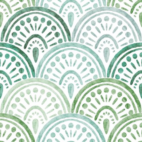 Portfolio | Maja Faber Scallop Pattern Design, Pattern In Procreate, Seashell Pattern, Scales Pattern, Seashells Patterns, Watercolor Patterns, Scallop Pattern, Scallop Design, Images Design