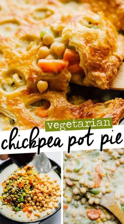 Chickpea Pot Pie, Thanksgiving Vegetarian, Thanksgiving Diner, Vegan Pumpkin Cookies, Vegetarian Pot Pie, Meatless Mains, Desserts Thanksgiving, Vegetarian Thanksgiving Recipes, Fall Vegan Recipes