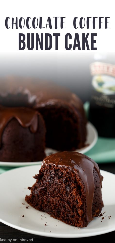 Coffee Chocolate Pound Cake, Coffee Liqueur Cake, Chocolate Coffee Bundt Cake, Coffee Bundt Cake, Coffee Cake Bundt, Cinnamon Mug Cake, Chocolate Coffee Cake, Irish Chocolate, St Patrick's Day Dessert