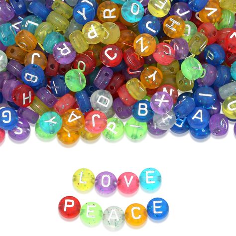 PRICES MAY VARY. 【Package Including】Including 1500PCS acrylic letter beads. The round shape letter beads can be used to make multiple friendship bracelets, necklaces, keychains and a variety of DIY crafts, party and teaching activities etc. 【Product Material】These letter beads are made of acrylic, sturdy and clear, they can be stored for a long time. The acrylic alphabet beads with smooth surface and exquisite appearance is a good choice for making handicrafts. 【Beads Size】Thick of letter beads Beads For Bracelets, Crafts Party, Alphabet Beads, Acrylic Letters, Teaching Activities, Letter Beads, White Letters, Necklaces Jewelry, Amazon Art