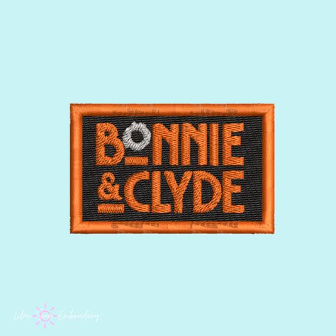 Bonnie and Clyde iron on patch, perfect stocking stuffer or Christmas gift. Handmade using a felt base and water soluble stabilizer. Patch made with complete stitching, no gaps or holes. Heat and bond ultra hold applied for easy iron on at home. Patch finished with a think satin stitch border. Machine embroidered. Size- height-47mm width- 73mm Size and colours can be changed on request. Any questions feel free to ask. colours may vary. Musical Theatre Gifts, Bonnie And Clyde Musical, Bonnie Und Clyde, Broadway Gifts, Musical Theater Gifts, Christmas Gift Handmade, Bonnie And Clyde, Theatre Gifts, Bonnie Clyde