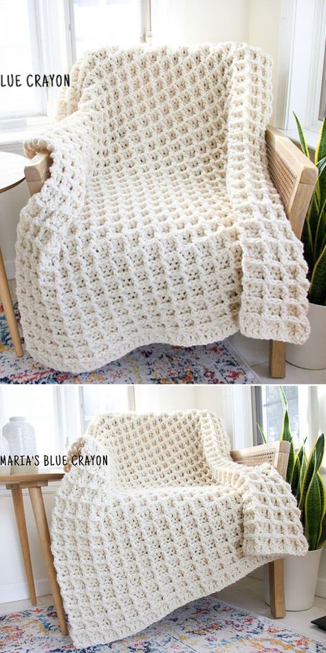 Super Chunky Neutral Crochet Blankets – 1001 Patterns Super Bulky Crochet Blanket Pattern, Super Bulky Crochet Blanket, Motivi Afgani, Motifs Afghans, Bulky Yarn Crochet, Modern Haken, Chunky Yarn Crochet, Chunky Crochet Blanket Pattern, Christmas Crochet Blanket