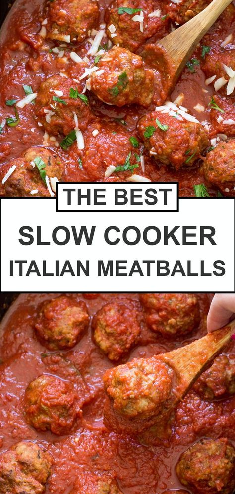 Essen, Crockpot Italian Meatballs, Slow Cooker Italian Meatballs, Meatballs Crockpot Italian, Slow Cooker Meatballs Italian, Crockpot Italian, Slow Cooker Italian, Meatball Recipes Crockpot, Italian Meatballs Recipe