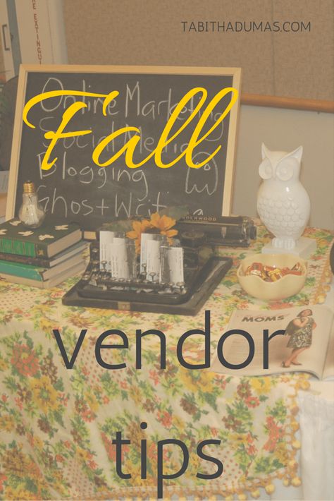 Fall vendor tips - Tabitha Dumas Fall Vendor Table Display, Fall Craft Show Booth Display Ideas, Vendor Tips, Vendor Table Display, Craft Show Table, Vendor Market, Craft Fair Table, Fall Craft Fairs, Vendor Booth Display