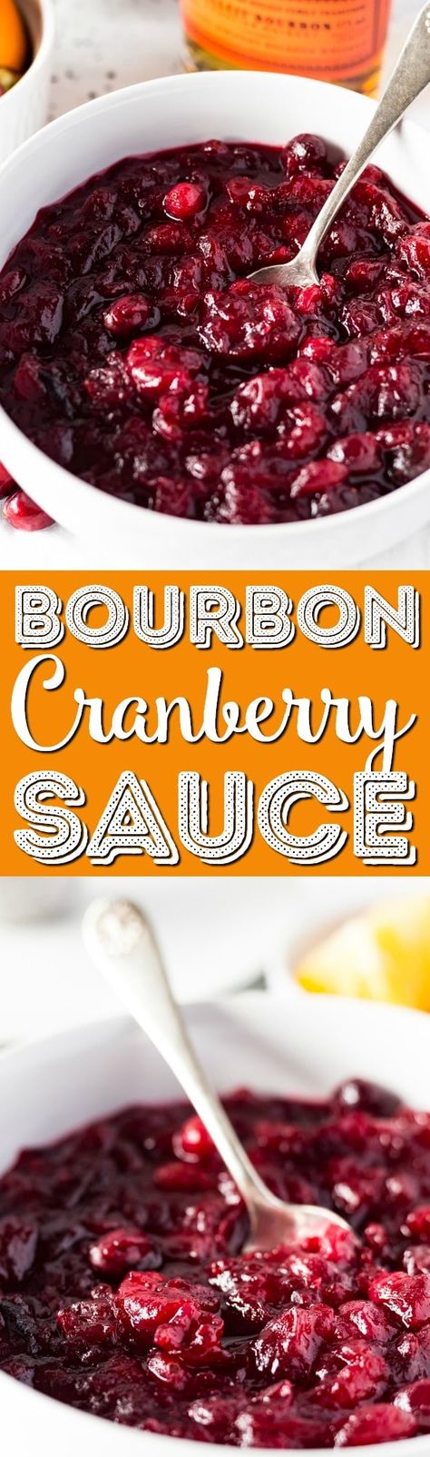 This Bourbon Orange Cranberry Sauce is loaded with tart and zesty flavor! Made with fresh cranberries, orange juice, orange zest, and bourbon on the stove and ready in less than 30 minutes. Orange Cranberry Sauce, Orange Sauce Recipe, Cranberry Sauce Thanksgiving, Best Cranberry Sauce, Easy Cranberry Sauce, Cranberry Orange Sauce, Fresh Cranberry, Leftover Cranberry Sauce, Cranberry Relish