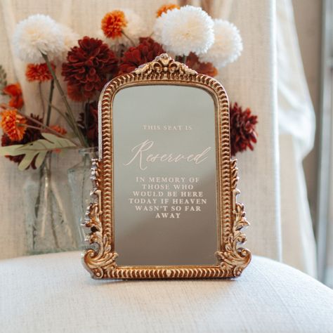 Magnolia Dreams | Favors, Gifts & Decor in Chattanooga Memorial Chair At Wedding, Memory Table Wedding Display, Memory Wedding Sign, In Loving Memory Wedding, Loving Memory Wedding, Memory Table Wedding, Memory Wedding, Wedding Gown Preservation, Wedding Guest Table