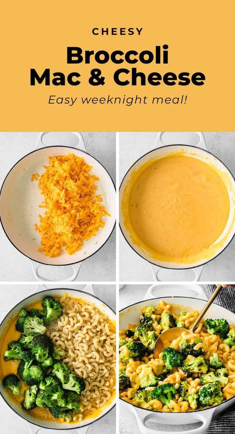 This broccoli mac and cheese is so easy to make. Plus, you get a serving of veggies in along with your creamy, delicious mac and cheese! Broccoli Mac And Cheese Recipe, Delicious Mac And Cheese, Broccoli Mac And Cheese, Elbow Noodles, Mac And Cheese Sauce, Cheddar Recipes, Easy Mac N Cheese, Cashew Chicken Recipe, Cheddar Mac And Cheese