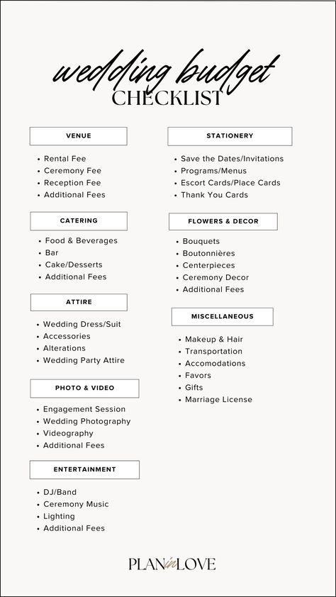 Your Complete Wedding Budget Checklist | Plus Tips | Wedding Planning | Plan In Love plannerprintables #americanweddings📊 Planning A Cheap Wedding, Wedding Ceremony Step By Step, Wedding List Checklist Budget, Simple Wedding Plan, Things To Consider When Planning A Wedding, Luxury Wedding On A Budget, Micro Wedding Budget, How To Plan A Wedding On A Budget, How To Start Planning A Wedding