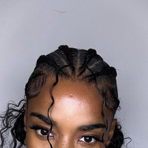 DSYB Hair✨ on Instagram: "Cute Hairstyle Idea ✨  #braids #cornrows #crochet #braidhairstyles #hairideas #fyp #viral" Cornrow With Bangs, Cornrows With Bangs, Cute Cornrows, Braid Bangs, Straight Back Cornrows, Braids Cornrows, Hairstyle Idea, Braided Bangs, Cute Hairstyle