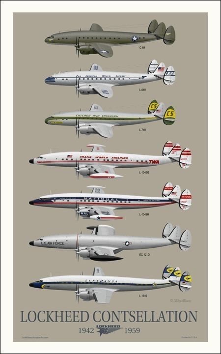 Wiking Autos, Flight Engineer, Super Constellation, Lockheed Constellation, Vintage Airline Posters, Aviation Posters, Old Planes, Ted Williams, Aircraft Painting