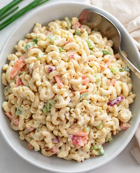 Macaroni Salad Recipe - The Cozy Cook Best Chicken Salad Recipe, The Cozy Cook, Classic Macaroni Salad, Cozy Cook, Easy Potato Salad, Macaroni Salad Recipe, Greek Salad Pasta, Side Dishes For Bbq, Summer Side Dishes